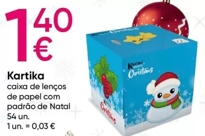 Oferta de .Com - Caixa De Lenços De Papel Com Padrao De Natal por 1,4€ em Pepco