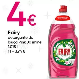 Oferta de Fairy - Detergente Da Louça Pink Jasmine por 4€ em Pepco