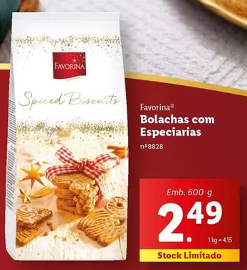 Oferta de Favorina - Bolachas com Especiarias por 2,49€ em Lidl