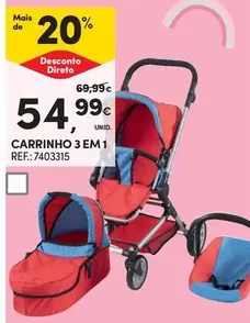 Oferta de Carrinho 3 Em 1 por 54,99€ em Continente