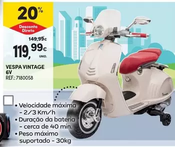 Oferta de Vespa Vintage 6v por 119,99€ em Continente