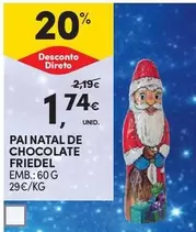 Oferta de Pai Natal De Chocolate por 1,74€ em Continente