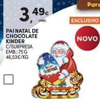 Oferta de Kinder - Pai Natal De Chocolate por 3,49€ em Continente