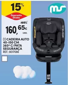 Oferta de Cadeira Auto 40-150 Cm 360° C/pata Seguranca por 160,65€ em Continente