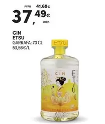 Oferta de Gin Etsu por 37,49€ em Continente