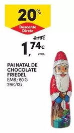 Oferta de Pai Natal De Chocolate por 1,74€ em Continente