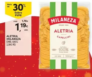 Oferta de Milaneza - Aletria por 1,19€ em Continente