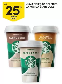 Oferta de Starbucks - Numa Selecao De Leites Da Marcaem Continente