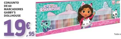 Oferta de Gabby'S Dollhouse - Conjunto De 60 Marcadores Dollhouse por 19,95€ em E.Leclerc