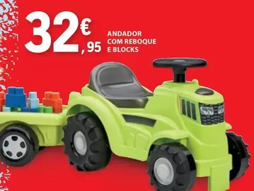 Oferta de .Com - Andador Com Reboque E Blocks por 32,95€ em E.Leclerc