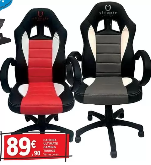 Oferta de Cadeira Ultimate Gaming Taurios por 89€ em E.Leclerc