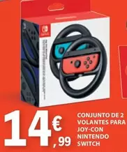 Oferta de Nintendo - Conjunto Volantes Para Joy-con por 14,99€ em E.Leclerc