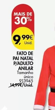 Oferta de Anilar - Fato De Pai Natal P/Adulto por 9,99€ em Pingo Doce