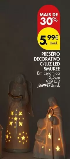 Oferta de Smukee - Presepio Decorativo C/Luz Led por 5,99€ em Pingo Doce