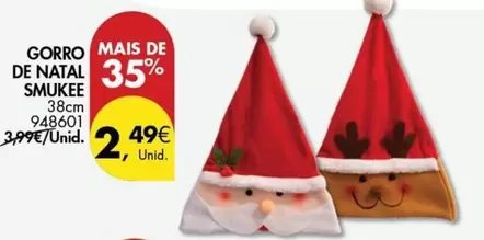 Oferta de Smukee - Gorro De Natal por 2,49€ em Pingo Doce