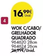 Oferta de Wok C/cabo/ Grelhador Quadrado por 16,99€ em Pingo Doce