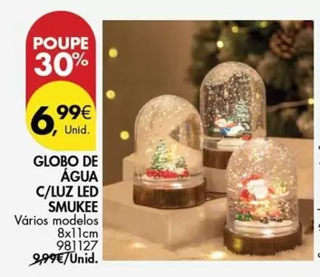 Oferta de Globo -  De Água C/luz Led Smukee por 6,99€ em Pingo Doce