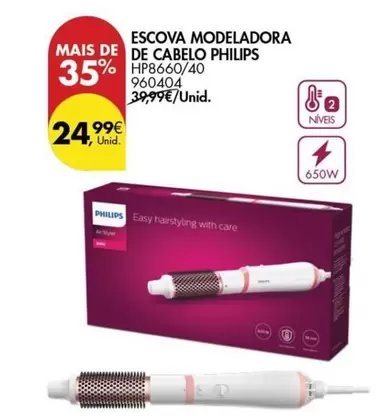 Oferta de Philips - Escova Modeladora De Cabelo por 24,99€ em Pingo Doce