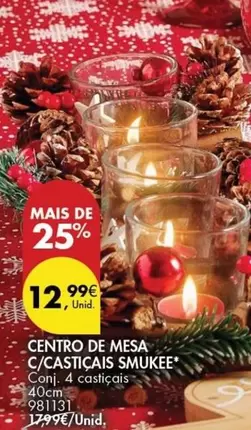 Oferta de Smukee - Centro De Mesa C/casticais Smuke por 12,99€ em Pingo Doce