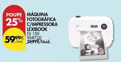 Oferta de Máquina Fotografica C/impressora por 59,99€ em Pingo Doce