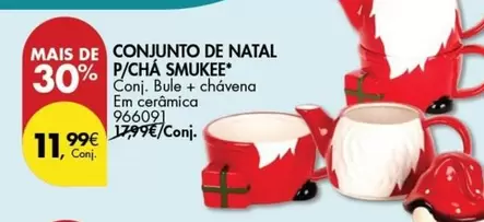 Oferta de Conjunto De Natal P/cha Smukee por 11,99€ em Pingo Doce