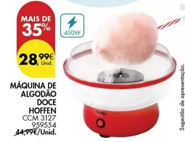 Oferta de Hoffen - Máquina De Algodão Doce por 29,99€ em Pingo Doce