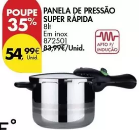 Oferta de Panela De Pressão Super Rápida por 54,99€ em Pingo Doce