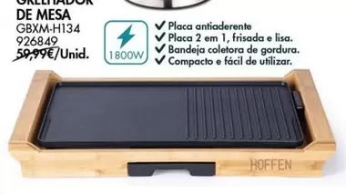 Oferta de Hoffen - Placa Antiaderente por 49€ em Pingo Doce