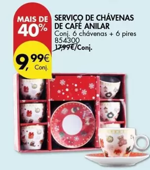 Oferta de Anilar - Servico De Chavenas De Cafe Anil por 9,99€ em Pingo Doce