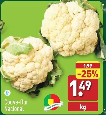 Oferta de Nacional - Couve-Flor por 1,49€ em Aldi