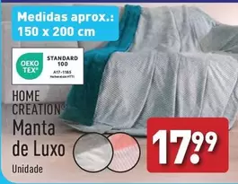 Oferta de Home creation - Manta De Luxo por 17,99€ em Aldi