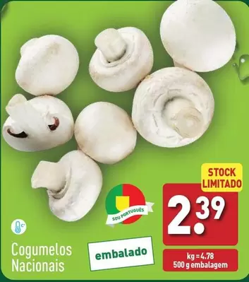 Oferta de Cogumelos Nacionals por 2,39€ em Aldi