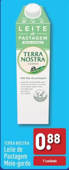 Oferta de Terra Nostra - Leite De Pastagem por 0,88€ em Aldi