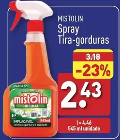 Oferta de Mistolin - Spray Tira-gorduras por 2,43€ em Aldi