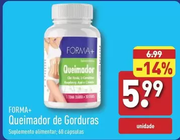 Oferta de Forma+ - Queimador De Gorduras por 5,99€ em Aldi