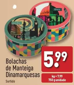 Oferta de Bolachas De Manteiga Dinamarquesas por 5,99€ em Aldi