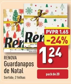 Oferta de Renova - Guardanapos De Natal por 1,24€ em Aldi