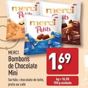 Oferta de Mini - Bombons De Chocolate por 1,69€ em Aldi