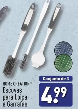 Oferta de Home creation - Escovas Para Loiça E Garrafas por 4,99€ em Aldi