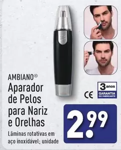 Oferta de Aparador De Pelos Para Nariz E Orelhas por 2,99€ em Aldi