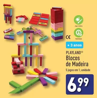 Oferta de Madeira - Blocos De Madeira por 6,99€ em Aldi