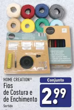 Oferta de Home creation - Fios De Costura E De Enchimento por 2,99€ em Aldi