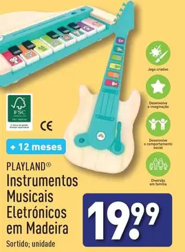 Oferta de A+ - Instrumentos Musicals Electronicos Em Madeira por 19,99€ em Aldi