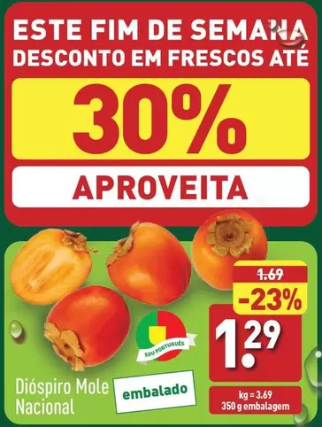 Oferta de Nacional - Este Fim De Semana Desconto Em Frescos Ate por 1,29€ em Aldi