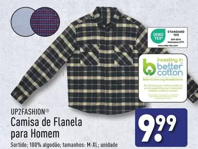 Oferta de Up2fashion - Camisa De Flanela Para Homem por 9,99€ em Aldi