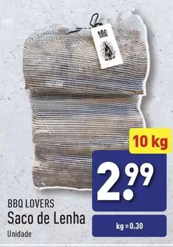 Oferta de BBQ Lovers Saco de Lenha por 2,99€ em Aldi