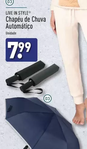 Oferta de Chapéu De Chuva Automatico por 7,99€ em Aldi