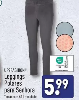 Oferta de Up2fashion - Leggings Polares Para Senhora por 5,99€ em Aldi