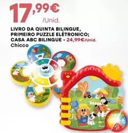 Oferta de Livro Da Quinta Bilingue, Primeiro Puzzle Elétronico; Casa Abc Bilingue por 17,99€ em Intermarché