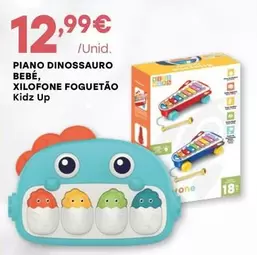 Oferta de  Kidz Up - Piano Dinossauro Bebé, Xilofone Foguetáo por 12,99€ em Intermarché